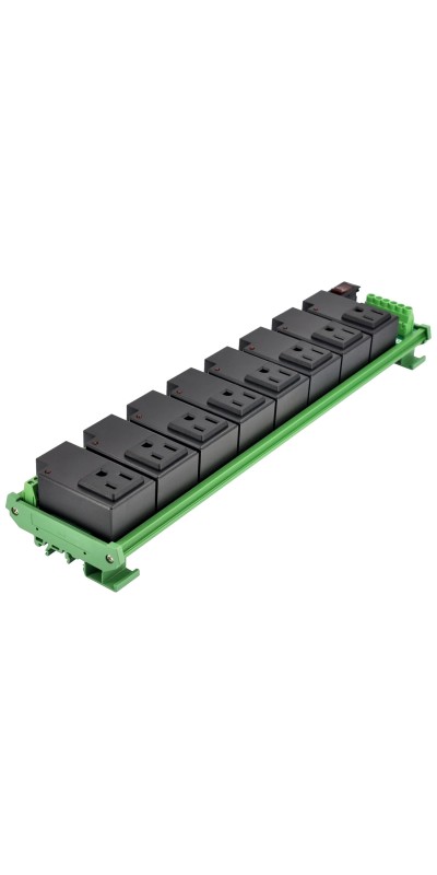 AC Power 8 Channel IoT Relay Outlet Module, DIN Rail or Screw Mounting (D-1586TL)