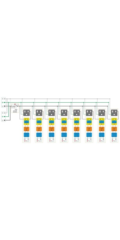 AC Power 8 Channel IoT Relay Outlet Module, DIN Rail or Screw Mounting (D-1586TL)