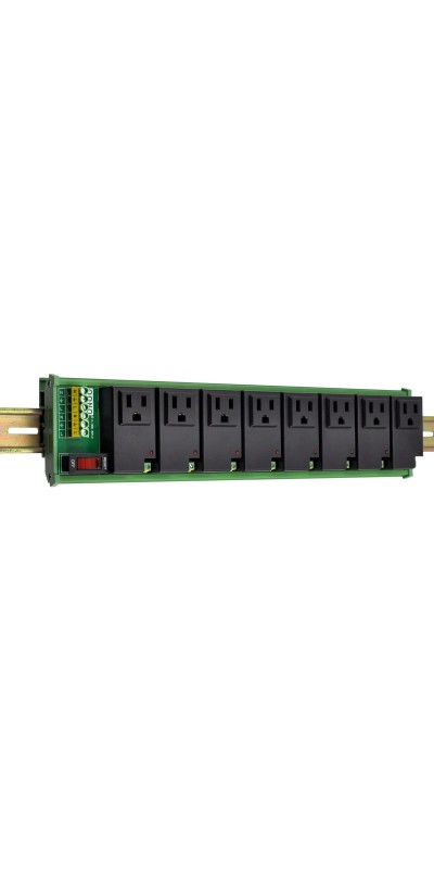 AC Power 8 Channel IoT Relay Outlet Module, DIN Rail or Screw Mounting (D-1586TL)