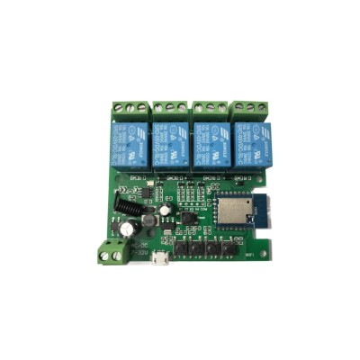 Tuya Smart Life WiFi Momentary Inching Relay Self-Locking Switch Module,DC 7-32V/USB 5V WiFi RF Bluetooth Relay,DIY Smart Home,Compatible with Alexa Goolge Home(1CH) (2CH) (4CH)
