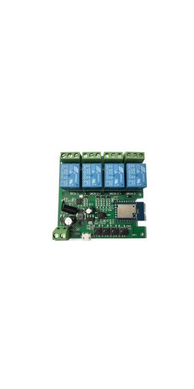 Tuya Smart Life WiFi Momentary Inching Relay Self-Locking Switch Module,DC 7-32V/USB 5V WiFi RF Bluetooth Relay,DIY Smart Home,Compatible with Alexa Goolge Home(1CH) (2CH) (4CH)