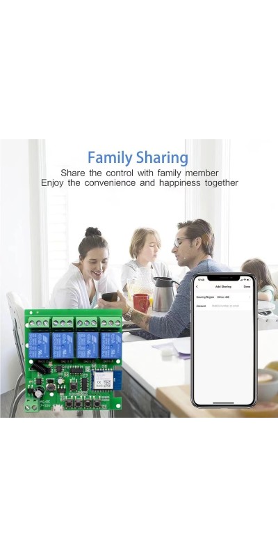 Tuya Smart Life WiFi Momentary Inching Relay Self-Locking Switch Module,DC 7-32V/USB 5V WiFi RF Bluetooth Relay,DIY Smart Home,Compatible with Alexa Goolge Home(1CH) (2CH) (4CH)