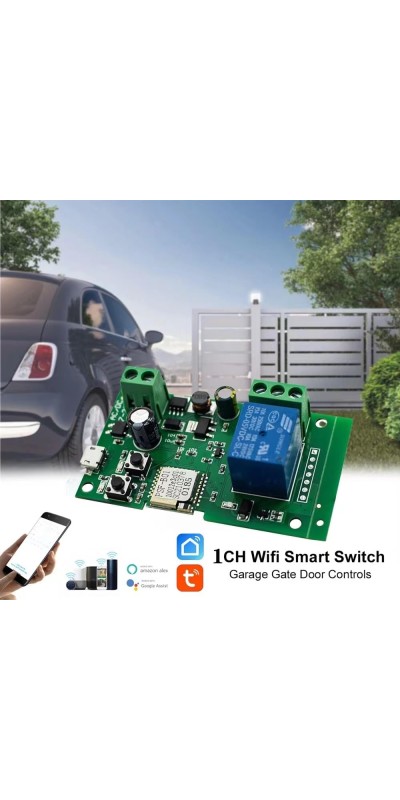 Tuya Smart Life WiFi Momentary Inching Relay Self-Locking Switch Module,DC 7-32V/USB 5V WiFi RF Bluetooth Relay,DIY Smart Home,Compatible with Alexa Goolge Home(1CH) (2CH) (4CH)