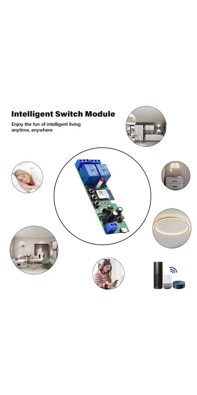 Tuya Smart Life WiFi Momentary Inching Relay Self-Locking Switch Module,DC 7-32V/USB 5V WiFi RF Bluetooth Relay,DIY Smart Home,Compatible with Alexa Goolge Home(1CH) (2CH) (4CH)