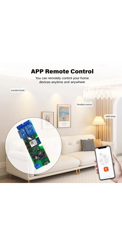 Tuya Smart Life WiFi Momentary Inching Relay Self-Locking Switch Module,DC 7-32V/USB 5V WiFi RF Bluetooth Relay,DIY Smart Home,Compatible with Alexa Goolge Home(1CH) (2CH) (4CH)