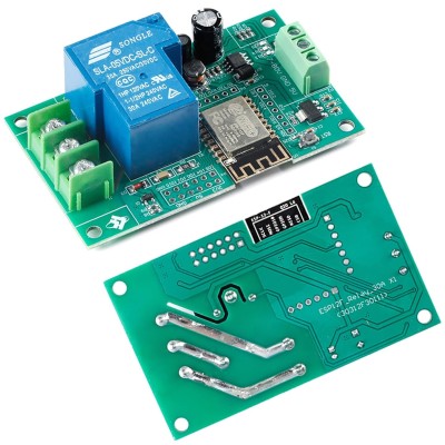 ESP8266 5V 30A Relay Module, 1 Channel ESP-12F Development Board for Smart Home IoT, DC7-80V Power Supply