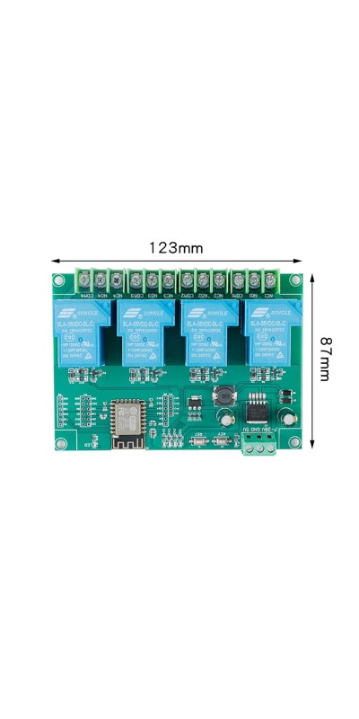 ESP8266 5V 30A Relay Module, 1 Channel ESP-12F Development Board for Smart Home IoT, DC7-80V Power Supply