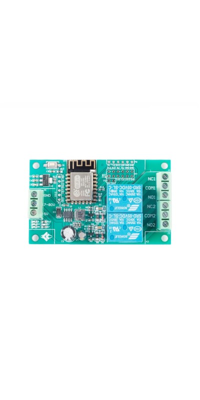 ESP8266 5V 30A Relay Module, 1 Channel ESP-12F Development Board for Smart Home IoT, DC7-80V Power Supply
