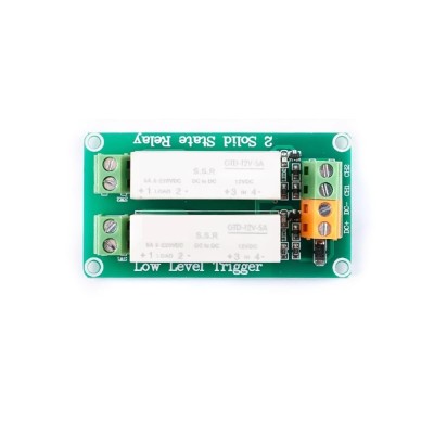 1 Channel 2 Channel SSR Solid State Relay Low Trigger 5A 5V DC-DC for Uno R3,1pcs (2 Channel 12V)