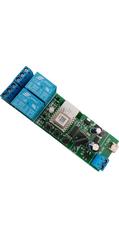 Zigbee 2 Channel 5V 12V Smart Relay Switch,Adjustable Self Lock and Momentary Interlock Working Mode,Works with Tuya eWelink Zigbee Gateway, Alexa, Google Home (ZigBee Hub Required)