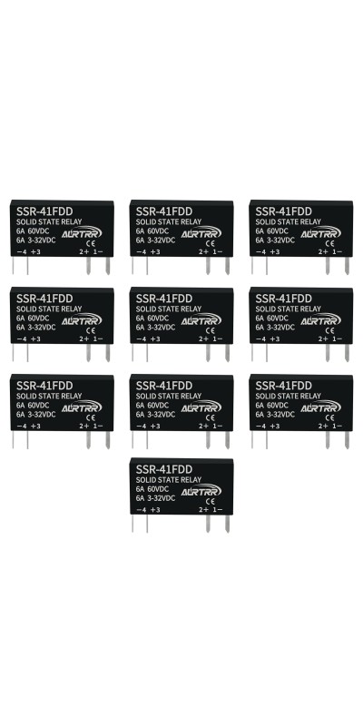 (10pcs)12V 5V 3v 3.3V Solid State Relay 1a,dc SSR,Input:3-32Vdc,Output:5-60Vdc,41Fdd,Non-Contact,Mini,Slim Ac dc-dc,Micro for ESP32 Raspberry Pi Arduino ebike