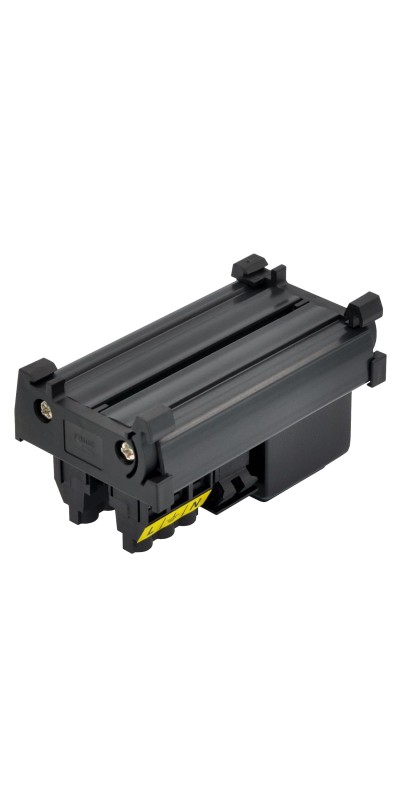 DIN Rail Mount AC 120V NEMA 5-15R Single Receptacle Outlet Power Strip Module, with Rocker Switch Thermal Circuit Breaker Overload Protector