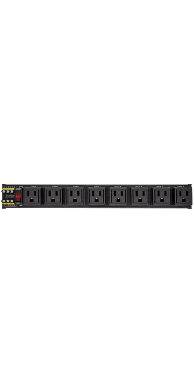 DIN Rail Mount AC 120V NEMA 5-15R Single Receptacle Outlet Power Strip Module, with Rocker Switch Thermal Circuit Breaker Overload Protector