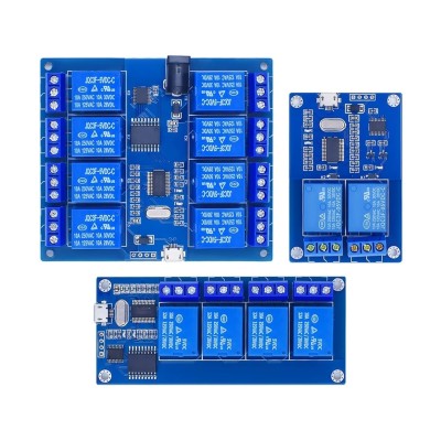 2 4 8Channel Relay Module Relay Control Panel with Indicator Relay Output USB Interface DC 5V Micro USB Relay Module (Color : 2 Channel)