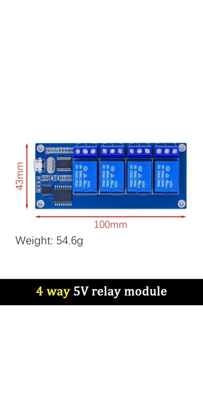 2 4 8Channel Relay Module Relay Control Panel with Indicator Relay Output USB Interface DC 5V Micro USB Relay Module (Color : 2 Channel)