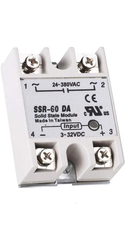 2pcs SSR-40DA Solid State Relay Single Phase Semi-Conductor Relay Input 3-32V DC Output 24-380V AC