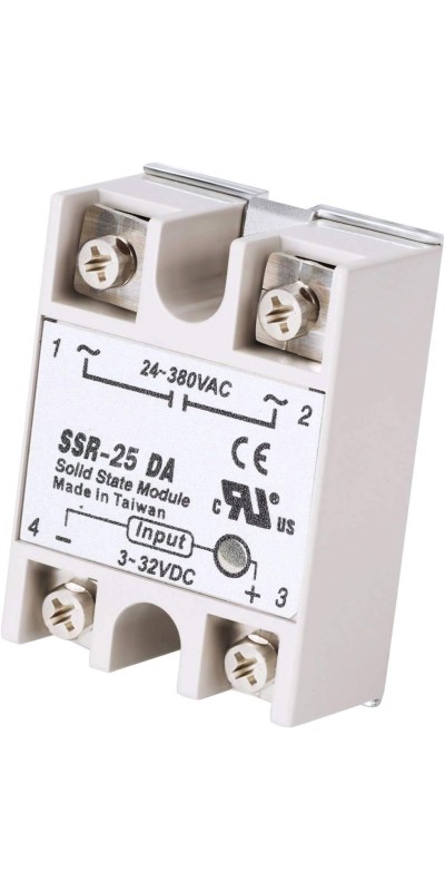 2pcs SSR-40DA Solid State Relay Single Phase Semi-Conductor Relay Input 3-32V DC Output 24-380V AC