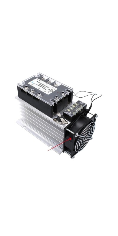 Three Phase Solid State Relay SSR Zero Cross 3-Phase Load Relay 3-32VDC Control with Radiator 380V10A 25A 40A 60A 80A 100A(AC-AC,80A)