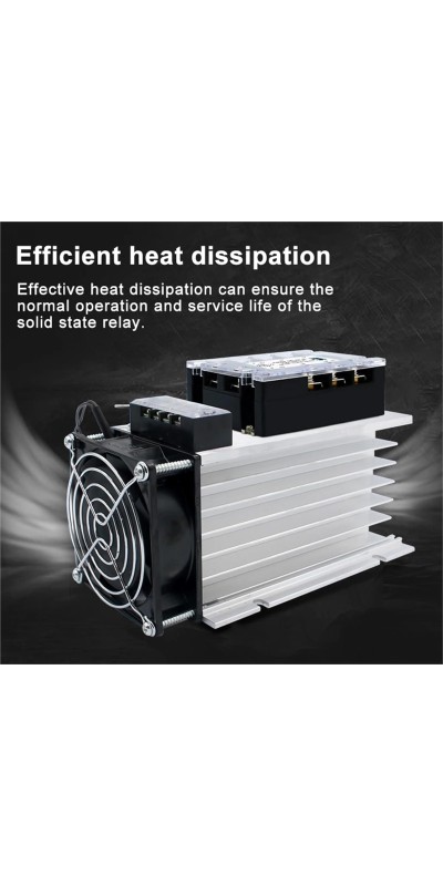 Three Phase Solid State Relay SSR Zero Cross 3-Phase Load Relay 3-32VDC Control with Radiator 380V10A 25A 40A 60A 80A 100A(AC-AC,80A)