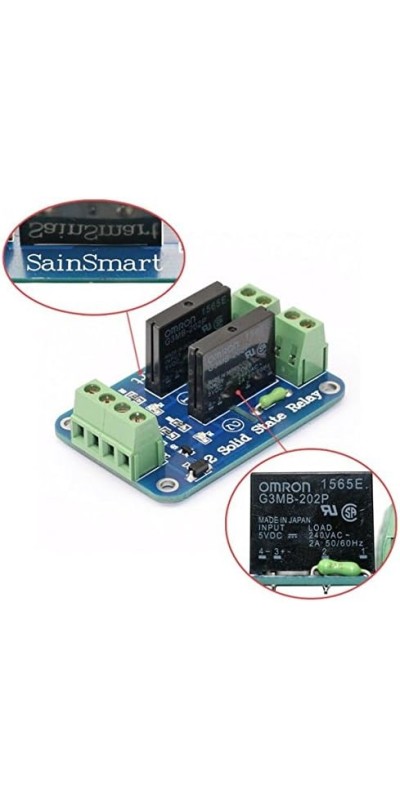 5V 2-Channel Solid State Relay Board for Arduino Uno Duemilanove Mega2560 Mega1280 Arm Dsp Pic
