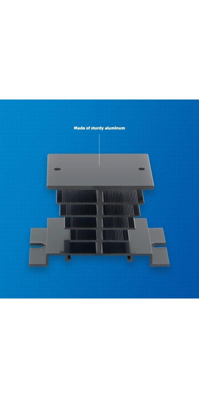 Solid State Relay SSR-25DA with Heat Sink DC to AC Input 3-32VDC To Output 24-480VAC 25A Single Phase Plastic Cover
