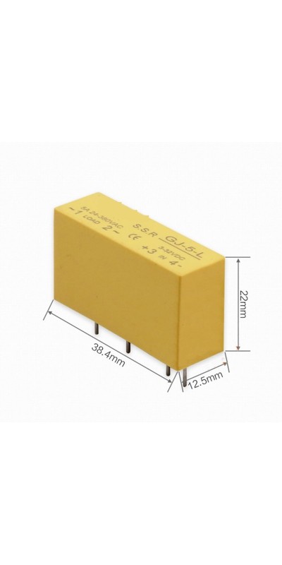 Mini SSR 5A Solid State Relay DC-AC DC-DC Input 3-32VDC Load 24-380VAC GJ-5-L JGX-1F JGX-1FA(GJ-5-L DC-AC 5A)