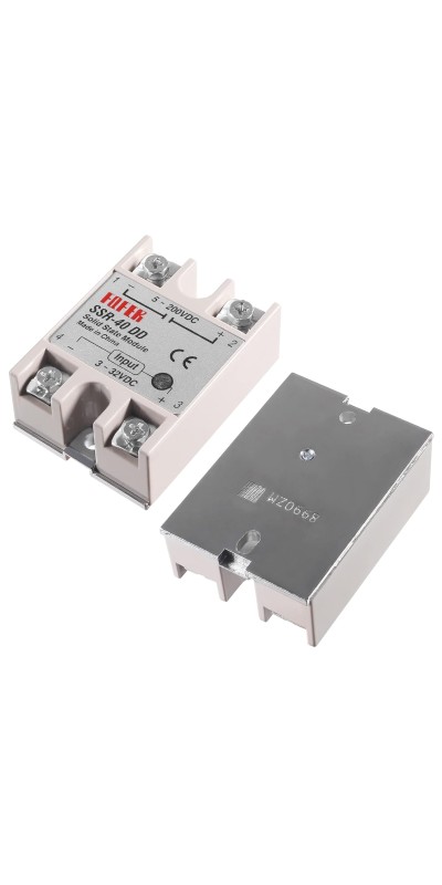 2pcs SSR-40DD Solid State Relay DC to DC Input 3-32VDC Output 5-200VDC Single Phase Solid State Relay