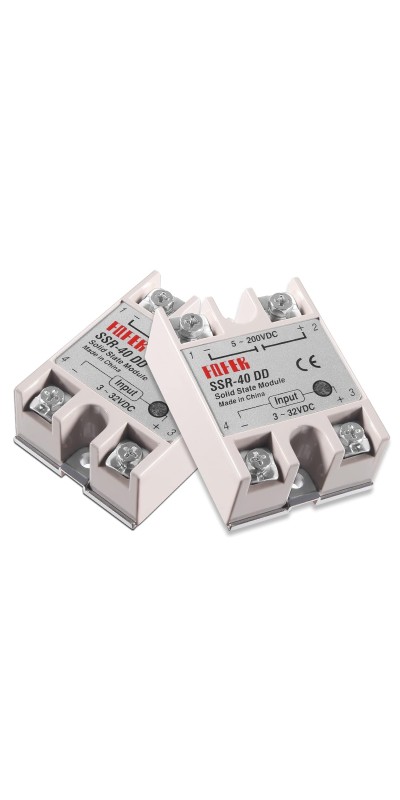 2pcs SSR-40DD Solid State Relay DC to DC Input 3-32VDC Output 5-200VDC Single Phase Solid State Relay