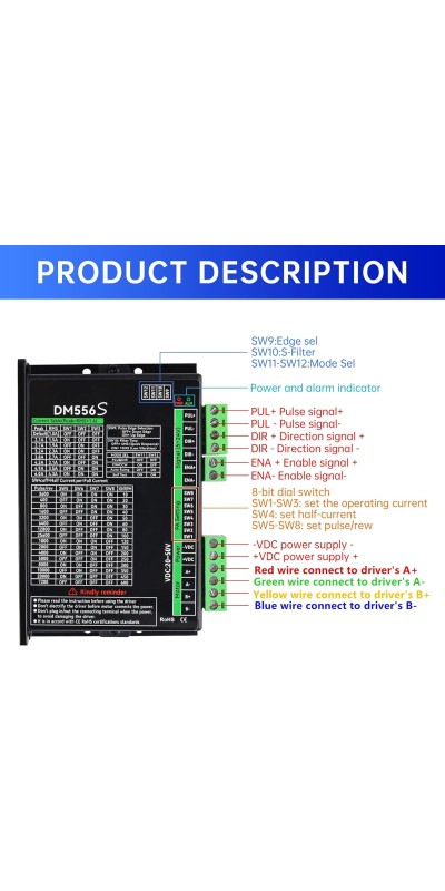 4 Axis Nema 23 Stepper Motor Kit,3A 425oz.in 112mm Motor Driver,Mach3 Motion Control Card 4 axis USB CNC Controller Kit,36V DC Power Supply for CNC Router Engraving Machine