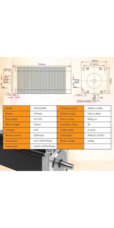 4 Axis Nema 23 Stepper Motor Kit,3A 425oz.in 112mm Motor Driver,Mach3 Motion Control Card 4 axis USB CNC Controller Kit,36V DC Power Supply for CNC Router Engraving Machine