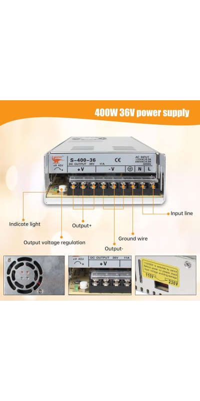 4 Axis Nema 23 Stepper Motor Kit,3A 425oz.in 112mm Motor Driver,Mach3 Motion Control Card 4 axis USB CNC Controller Kit,36V DC Power Supply for CNC Router Engraving Machine