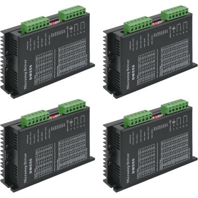 4pcs Stepper Driver, Upgraded DM556, 4A 9-42V 32 Subdivision for Nema 17/23 Stepper Motors, Single Axis Hybrid CNC Controller
