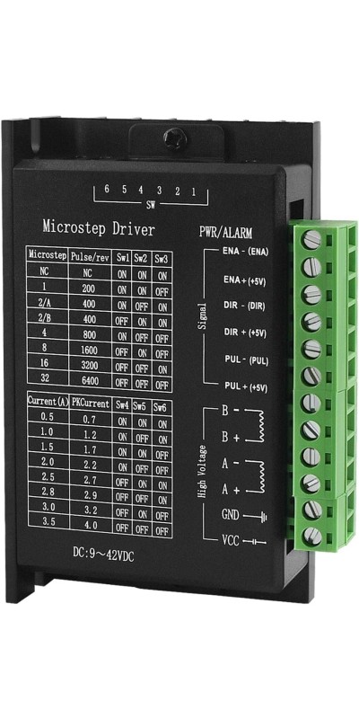 4pcs Stepper Driver, Upgraded DM556, 4A 9-42V 32 Subdivision for Nema 17/23 Stepper Motors, Single Axis Hybrid CNC Controller