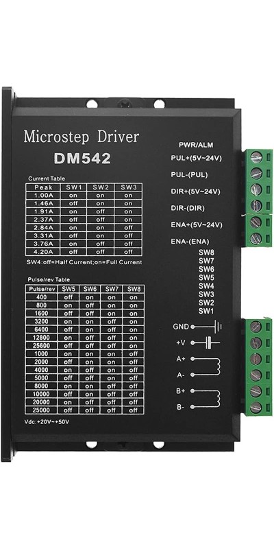 4pcs Stepper Driver, Upgraded DM556, 4A 9-42V 32 Subdivision for Nema 17/23 Stepper Motors, Single Axis Hybrid CNC Controller