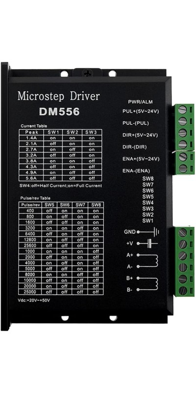 4pcs Stepper Driver, Upgraded DM556, 4A 9-42V 32 Subdivision for Nema 17/23 Stepper Motors, Single Axis Hybrid CNC Controller