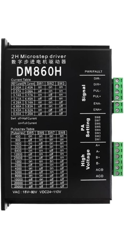 4pcs Stepper Driver, Upgraded DM556, 4A 9-42V 32 Subdivision for Nema 17/23 Stepper Motors, Single Axis Hybrid CNC Controller