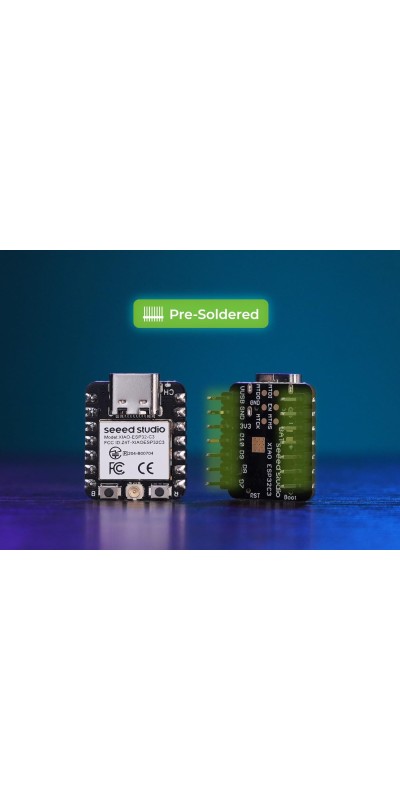 XIAO ESP32C3 - Tiny MCU Board with Wi-Fi and BLE for IoT Controlling Scenarios. Microcontroller with Battery Charge, Power Efficient, and Rich Interface for Tiny Machine Learning. …