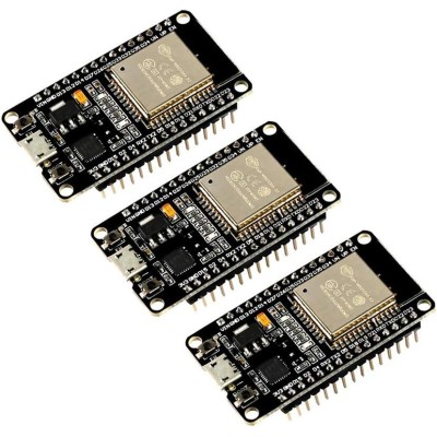 ESP-WROOM-32 ESP32 ESP-32S Development Board 2.4GHz Dual-Mode WiFi + Bluetooth Dual Cores Microcontroller Processor Integrated with Antenna RF AMP Filter AP STA Compatible with Arduino IDE (3PCS)