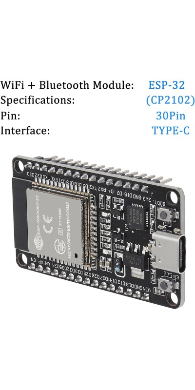ESP-WROOM-32 ESP32 ESP-32S Development Board 2.4GHz Dual-Mode WiFi + Bluetooth Dual Cores Microcontroller Processor Integrated with Antenna RF AMP Filter AP STA Compatible with Arduino IDE (3PCS)
