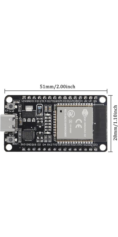 ESP-WROOM-32 ESP32 ESP-32S Development Board 2.4GHz Dual-Mode WiFi + Bluetooth Dual Cores Microcontroller Processor Integrated with Antenna RF AMP Filter AP STA Compatible with Arduino IDE (3PCS)
