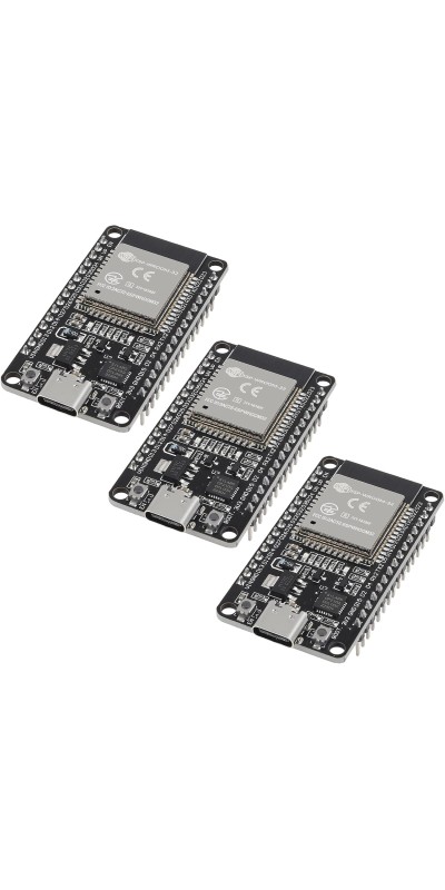 ESP-WROOM-32 ESP32 ESP-32S Development Board 2.4GHz Dual-Mode WiFi + Bluetooth Dual Cores Microcontroller Processor Integrated with Antenna RF AMP Filter AP STA Compatible with Arduino IDE (3PCS)