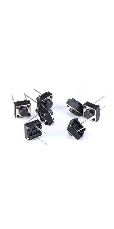 100Pcs 6x6x5 mm Miniature Micro Momentary Tactile Tact Touch Push Button Switch Quality Switch SPST Miniature/Mini/Micro/Small PCB