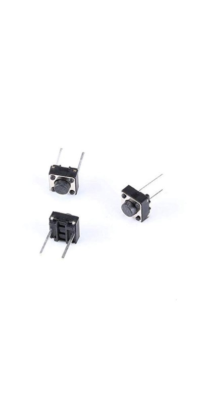 100Pcs 6x6x5 mm Miniature Micro Momentary Tactile Tact Touch Push Button Switch Quality Switch SPST Miniature/Mini/Micro/Small PCB
