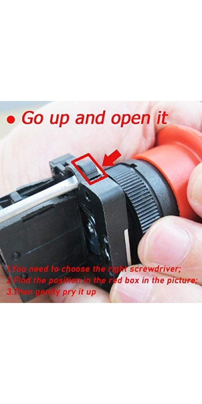 2pcs 22mm 2 NC Red Mushroom Emergency Stop Push Button Switch AC 660V 10A, 1 Year Warranty HB2-ES544