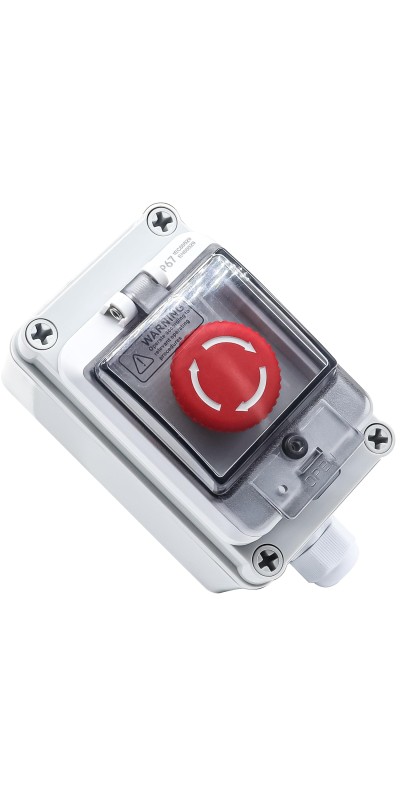 2pcs 22mm 2 NC Red Mushroom Emergency Stop Push Button Switch AC 660V 10A, 1 Year Warranty HB2-ES544