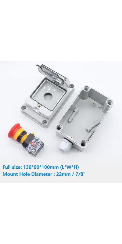 2pcs 22mm 2 NC Red Mushroom Emergency Stop Push Button Switch AC 660V 10A, 1 Year Warranty HB2-ES544