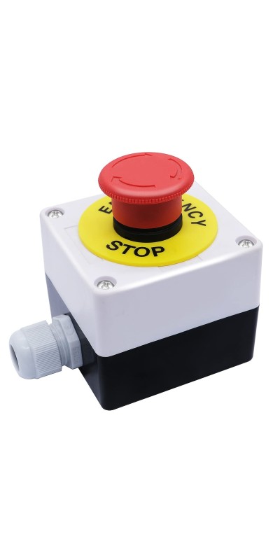 2pcs 22mm 2 NC Red Mushroom Emergency Stop Push Button Switch AC 660V 10A, 1 Year Warranty HB2-ES544
