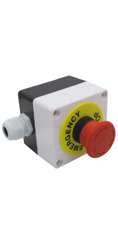 2pcs 22mm 2 NC Red Mushroom Emergency Stop Push Button Switch AC 660V 10A, 1 Year Warranty HB2-ES544