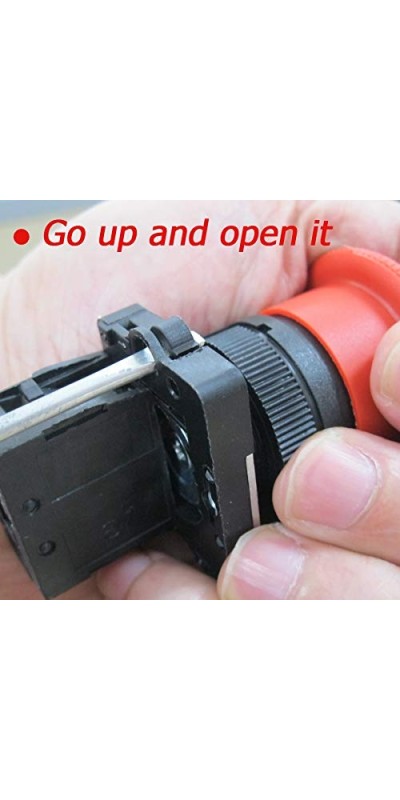 2pcs 22mm 2 NC Red Mushroom Emergency Stop Push Button Switch AC 660V 10A, 1 Year Warranty HB2-ES544