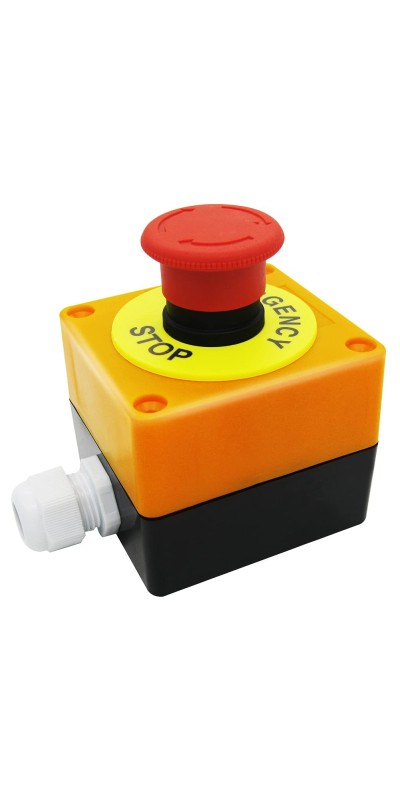 2pcs 22mm 2 NC Red Mushroom Emergency Stop Push Button Switch AC 660V 10A, 1 Year Warranty HB2-ES544